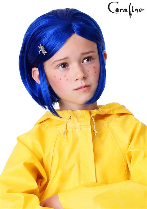 Coraline Blue Costume Wig for Girls | Coraline Accessories