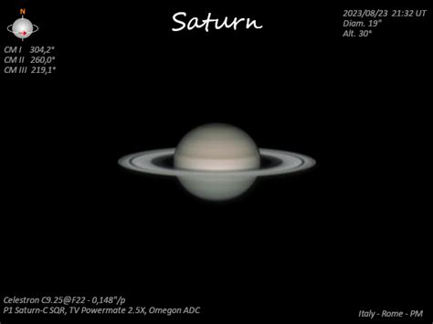 Saturn - 2023-8-23 - Major & Minor Planetary Imaging - Cloudy Nights