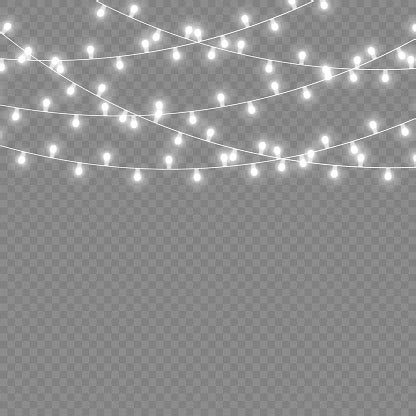 Led Neon Lights White Christmas Garland Decoration Stock Illustration - Download Image Now ...