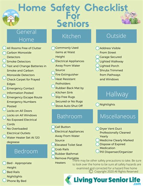 Home Safety Checklist for Seniors in 2024 | Home safety checklist, Home health aide, Home safety