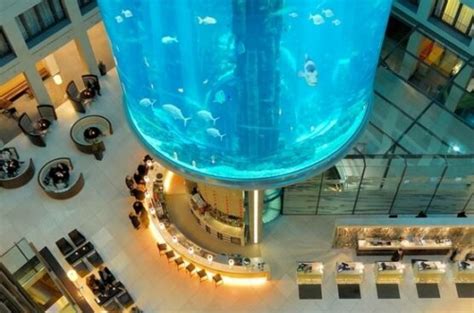 Radisson Collection Berlin's lobby aquarium explodes