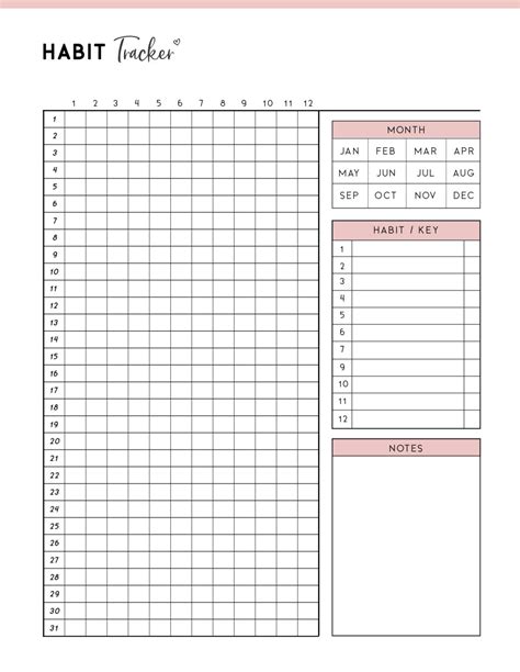 Free Habit Tracker Template - World of Printables