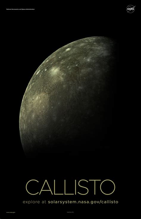 Jupiter's Moon Callisto Poster - Version B | NASA Solar System Exploration