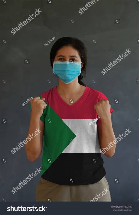 Woman Wearing Hygienic Mask Wearing Sudanese Stock Photo 1851802537 ...