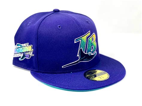 TAMPA BAY DEVIL RAYS INAUGURAL SEASON PURPLE TEAL BRIM NEW ERA FITTED ...