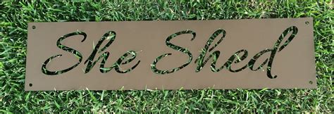 ON SALE - She Shed - Rectangular Metal Sign - 20" wide x 5" tall by ...