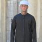 Mens Black Cashmere Wool Emirati Thobe