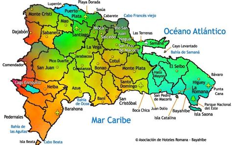 Dominican Republic map - Mapa República Dominicana (provincias ...