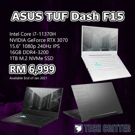 ASUS Malaysia Announces Price For TUF Gaming and TUF Dash Gaming Laptops