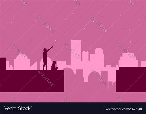 Pink night Royalty Free Vector Image - VectorStock