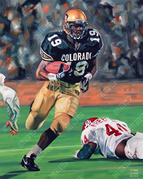 Rashaan Salaam Colorado Buffaloes Oil Painting Print - Etsy