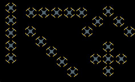 Different flight formations for a swarm of drones. A: Column, B: Front,... | Download Scientific ...