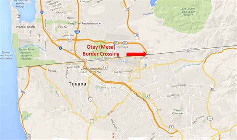 Otay Mesa Border Map 1 - On The Road In Mexico