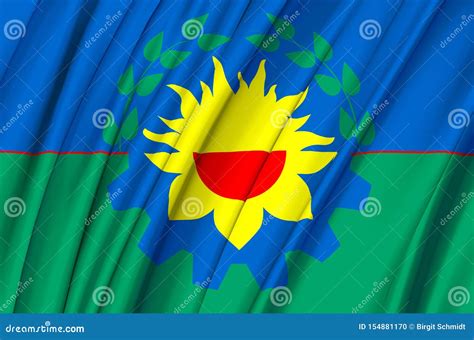 Buenos Aires Waving Flag Illustration. Stock Illustration - Illustration of independence, emblem ...