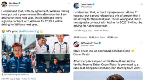 Albon spoofs Alpine & Piastri drama while announcing new Williams deal | Metro News