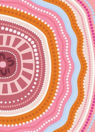 Pink aboriginal style of artwork - Download Graphics & Vectors