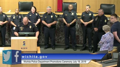 Wichita Police Department Promotions Ceremony July 19, 2019 - YouTube