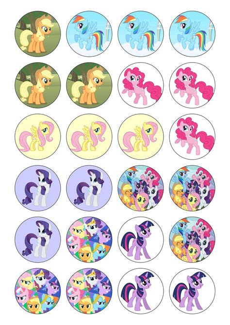 Free Printable My Little Pony Cupcake Toppers | Free Printable