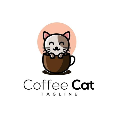 coffee cat logo vector design 25556499 Vector Art at Vecteezy