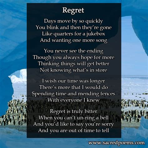 Regret is an inspirational poem by Robert Longley | Inspirational poems ...