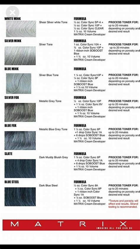 Matrix Hair Color Chart, Matrix Color, Grey Hair Color, Hair Color And ...