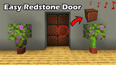 Simple Redstone Door Tutorial (EASY) for Java edition | Redstone Build ...