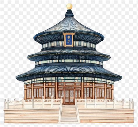 PNG Temple Heaven architecture illustration | Free PNG - rawpixel