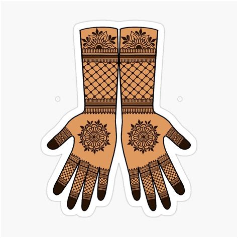 Henna Hands Sticker by Violetmehndi | Hand henna, Hand sticker, Mehndi ...