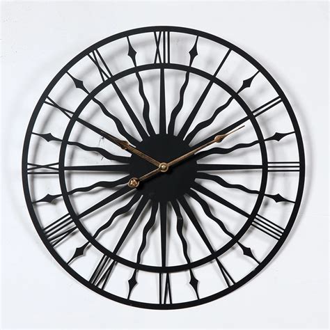 Aliexpress.com : Buy Large Metal Wall Clock Modern Design Living Room European Style Roman ...