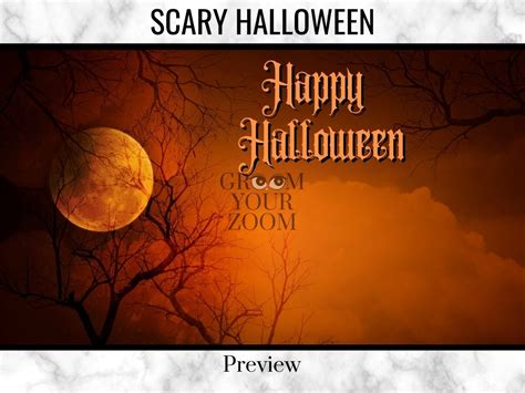 Scary Halloween Zoom Background 4 Virtual Backgrounds for - Etsy