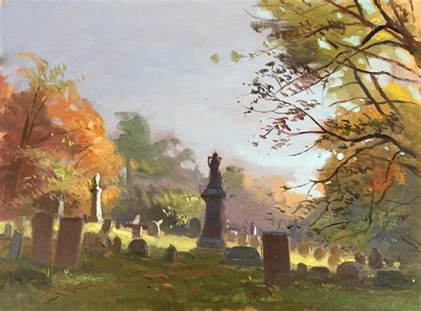 Graveyard Painting at PaintingValley.com | Explore collection of Graveyard Painting