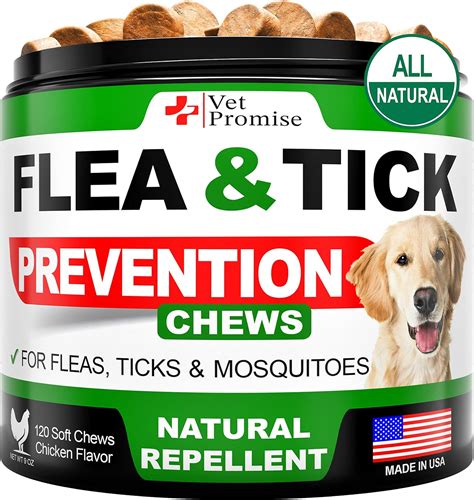 Buy Flea and Tick Prevention for Dogs Chewables - All Natural Dog Flea ...