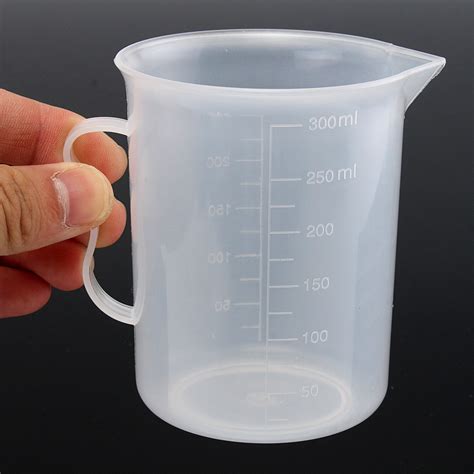 250ml Plastic Measuring Cup Clear Double Graduated Cylindrical Measuring Jug | Alexnld.com