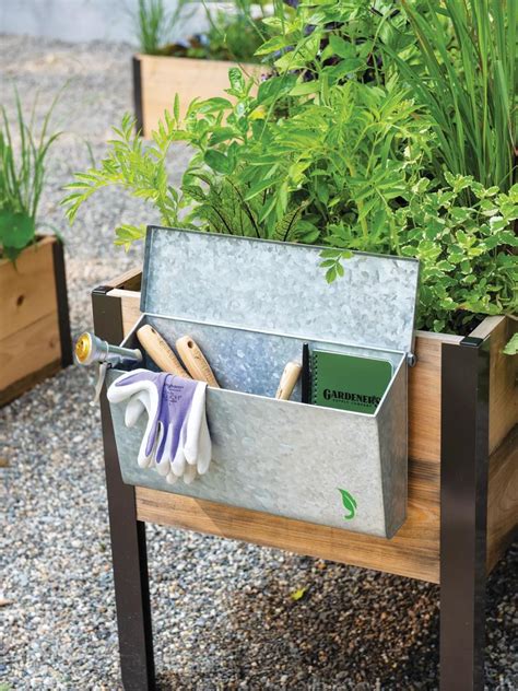 Galvanized Garden Tool Storage Box | Gardener's Supply