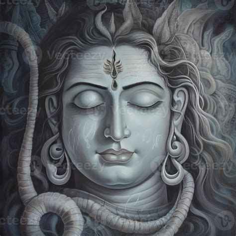 Lord Shiva meditating soft and peaceful face light color image 22592400 ...