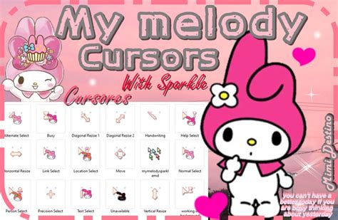 My melody cursors with sparkle cursores by Nalexnu on DeviantArt