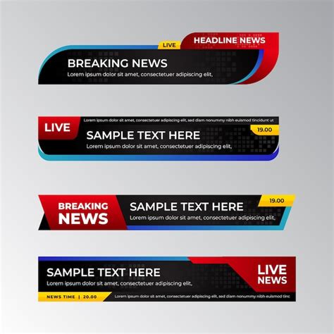 Premium Vector | Breaking news banners template design