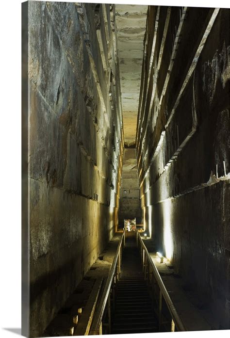 The Grand Gallery inside the Great Pyramid of Khufu, Giza, Egypt ...