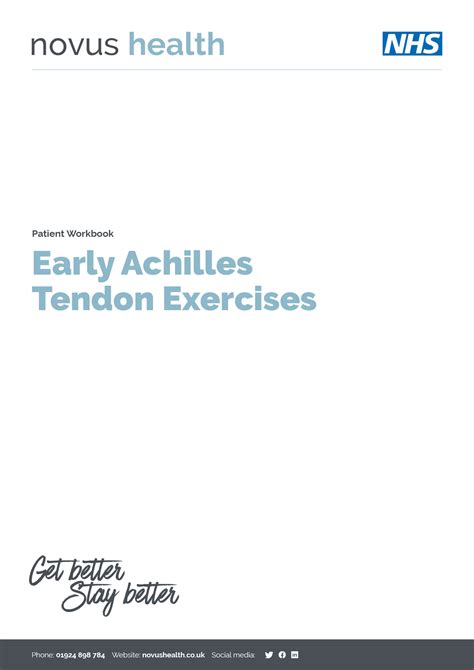 Early Achilles Tendon Exercises - Novus Health