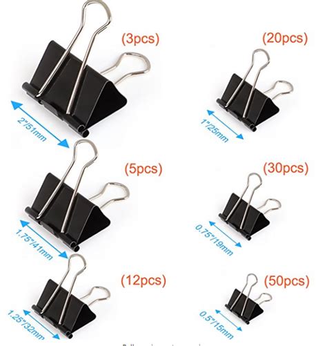 This is a nice set of binder clips. I like all the different sizes it comes with. It is amazing ...