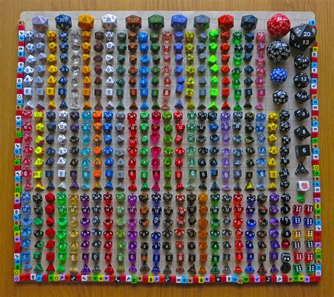 Gamer Meticulously Arranges and Displays His Extensive Dice Collection