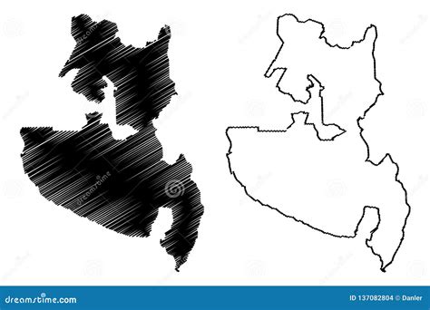 Soccsksargen Region Map Vector Stock Vector - Illustration of line ...