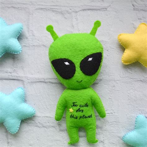 Alien plush, UFO toy, Custom plush, Alien lover gift - Inspire Uplift