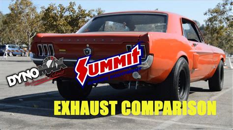 Summit vs Dynomax Mini Race Bullet Mufflers Comparison 302 1967 Mustang - YouTube