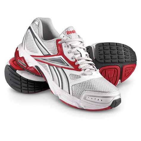 Men's Reebok® Instant Cross Trainers, Silver / White / Red - 235665, Running Shoes & Sneakers at ...