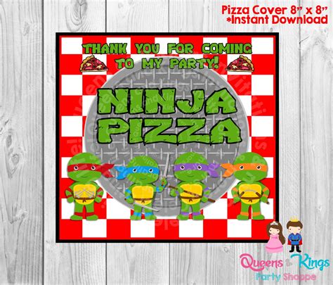 Teenage Mutant Ninja Turtles Pizza Box cover by QueensnKingsPS