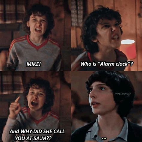 Eleven x Mike ???????? #funnymemes Mike who is alarm clock and why did she call you at ...