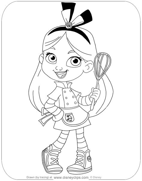 Alice Wonderland Bakery Coloring Pages