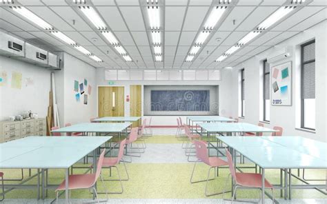 Modern Classroom . High School Stock Image - Image of chalk, education ...