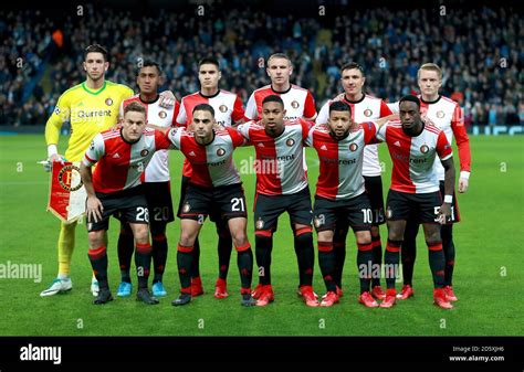 Feyenoord players pose for a photograph before kick-off Stock Photo - Alamy